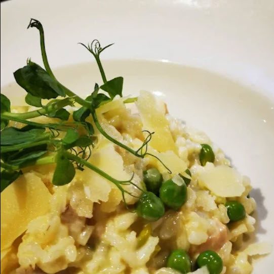 Pea risotto